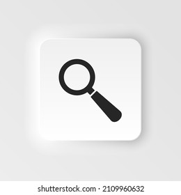 Search, loupe icon - Vector. Simple element illustration from UI concept. Search, loupe icon neumorphic style vector icon