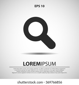 search loupe icon for web and mobile. flat design style