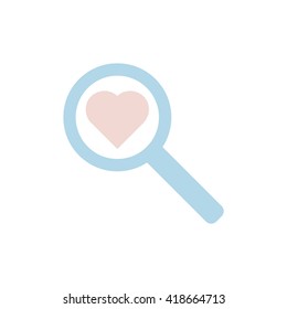 Search LOVE icon.Vector illustrator.