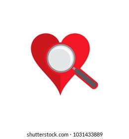 Search Heart Icon Stock Vector (Royalty Free) 601478366