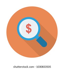  search magnifier dollar