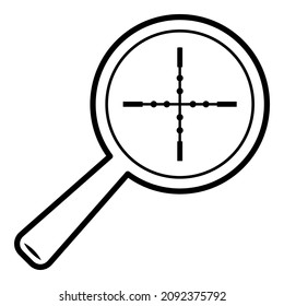 Search Magnifier Icon Flat Icon Isolated On White Background