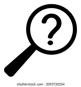 Search Magnifier Icon Flat Icon Isolated On White Background
