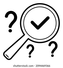 Search Magnifier Icon Flat Icon Isolated On White Background