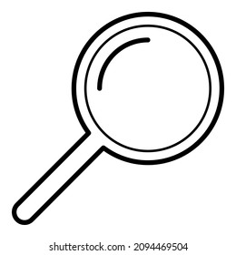 Search Magnifier Icon Flat Icon Isolated On White Background