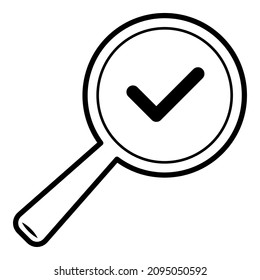 Search Magnifier Icon Flat Icon Isolated On White Background