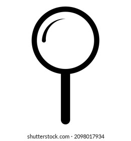 Search Magnifier Icon Flat Icon Isolated On White Background