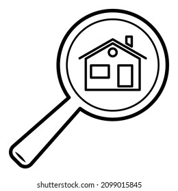 Search Magnifier Icon Flat Icon Isolated On White Background
