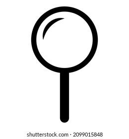 Icono De Ampliador De Búsqueda Icono Plano Aislado En Fondo Blanco
