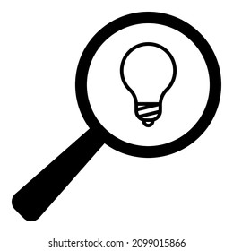 Search Magnifier Icon Flat Icon Isolated On White Background
