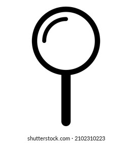 Search Magnifier Icon Flat Icon Isolated On White Background