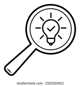 Search Magnifier Icon Flat Icon Isolated On White Background
