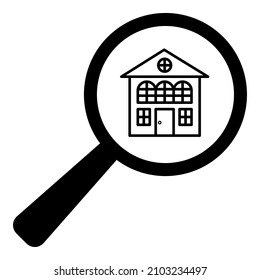 Search Magnifier Icon Flat Icon Isolated On White Background