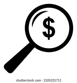 Search Magnifier Icon Flat Icon Isolated On White Background