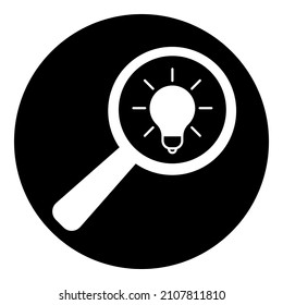 Search Magnifier Icon Flat Icon Isolated On White Background