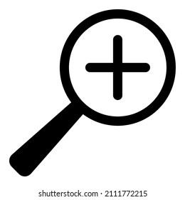 Icono De Ampliador De Búsqueda Icono Plano Aislado En Fondo Blanco