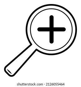 Icono De Ampliador De Búsqueda Icono Plano Aislado En Fondo Blanco