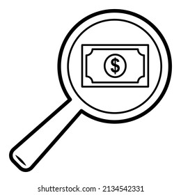 Search Magnifier Icon Flat Icon Isolated On White Background
