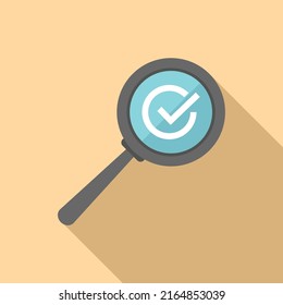 Search magnifier icon flat vector. Expert quality. Ability inspection