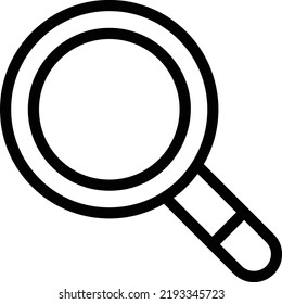 Search Magnifier Icon With Outline Style, Science Sign And Symbol Isolated On White Background
