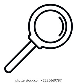 Search magnifier icon outline vector. Lab research. Test dna