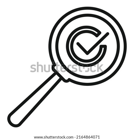 Search magnifier icon outline vector. Expert quality. Ability inspection