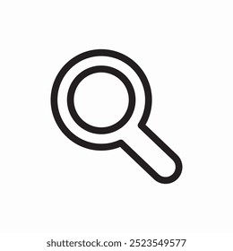 Vector de signo de icono de lupa de búsqueda