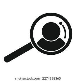 Search magnifier icon simple vector. Target customer. Group hunter