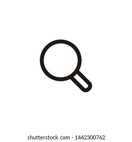 search magnifier outline icon sign signifier vector