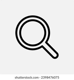search, magnifier, research, elements for design, in simple solid icon style
