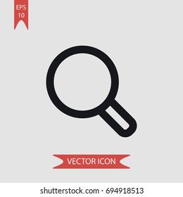 Search magnifier vector icon, illustration symbol