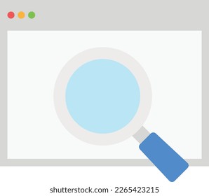 search magnify browser Vector Flat Illustration