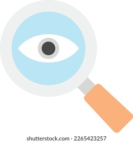 lustración de aumento de búsqueda de ojos Vector Ilustración plana