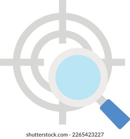 search magnify target Vector Flat Illustration