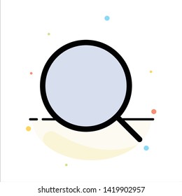 Search, Magnify, Tool, Max Abstract Flat Color Icon Template
