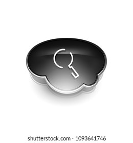 Botón web de la función de ampliación de búsqueda, icono de ampliación. Signo de lupa moderno, diseño de sitio web o aplicación móvil. Ilustración del vector