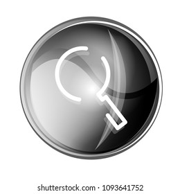 Botón web de la función de ampliación de búsqueda, icono de ampliación. Signo de lupa moderno, diseño de sitio web o aplicación móvil. Ilustración del vector