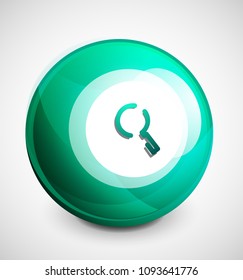 Botón web de la función de ampliación de búsqueda, icono de ampliación. Signo de lupa moderno, diseño de sitio web o aplicación móvil. Ilustración del vector