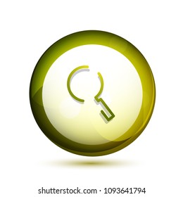 Search magnifyier web button, magnify icon. Modern magnifying glass sign, web site design or mobile app. Vector illustration