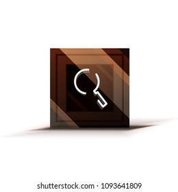 Search magnifyier web button, magnify icon. Modern magnifying glass sign, web site design or mobile app. Vector illustration