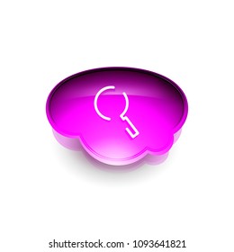 Search magnifyier web button, magnify icon. Modern magnifying glass sign, web site design or mobile app. Vector illustration