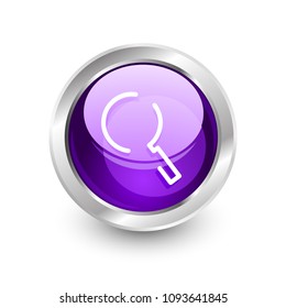 Botão da Web de aumento de pesquisa, ícone de aumento. Sinal de lupa moderno, design de site ou aplicativo móvel. Ilustração vetorial