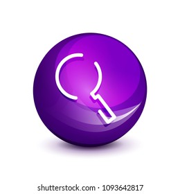 Search magnifyier web button, magnify icon. Modern magnifying glass sign, web site design or mobile app. Vector illustration