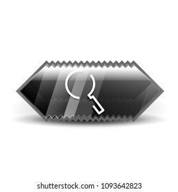 Search magnifyier web button, magnify icon. Modern magnifying glass sign, web site design or mobile app. Vector illustration