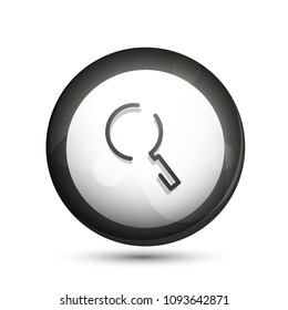 Botón web de la función de ampliación de búsqueda, icono de ampliación. Signo de lupa moderno, diseño de sitio web o aplicación móvil. Ilustración del vector