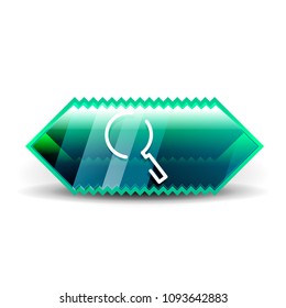 Search magnifyier web button, magnify icon. Modern magnifying glass sign, web site design or mobile app. Vector illustration
