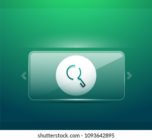 Botón web de la función de ampliación de búsqueda, icono de ampliación. Signo de lupa moderno, diseño de sitio web o aplicación móvil. Ilustración del vector