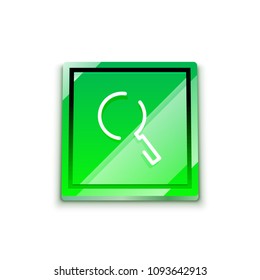 Search magnifyier web button, magnify icon. Modern magnifying glass sign, web site design or mobile app. Vector illustration