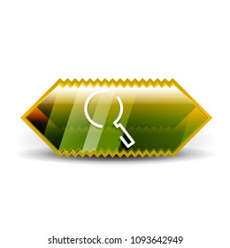 Search magnifyier web button, magnify icon. Modern magnifying glass sign, web site design or mobile app. Vector illustration
