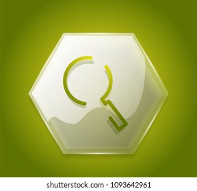 Botón web de la función de ampliación de búsqueda, icono de ampliación. Signo de lupa moderno, diseño de sitio web o aplicación móvil. Ilustración del vector